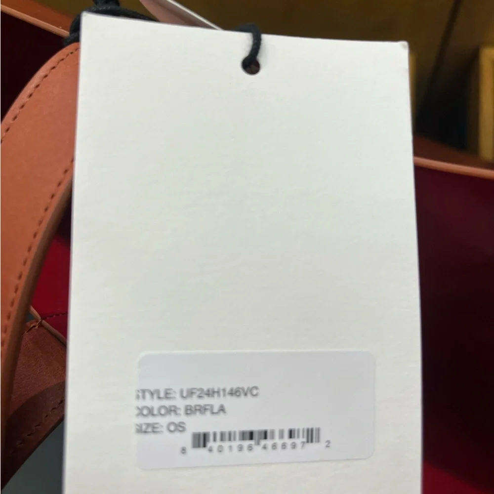 NWT Mansur Gavriel Men’s East West Large Tote Bag Brandy Flamma Tan Red